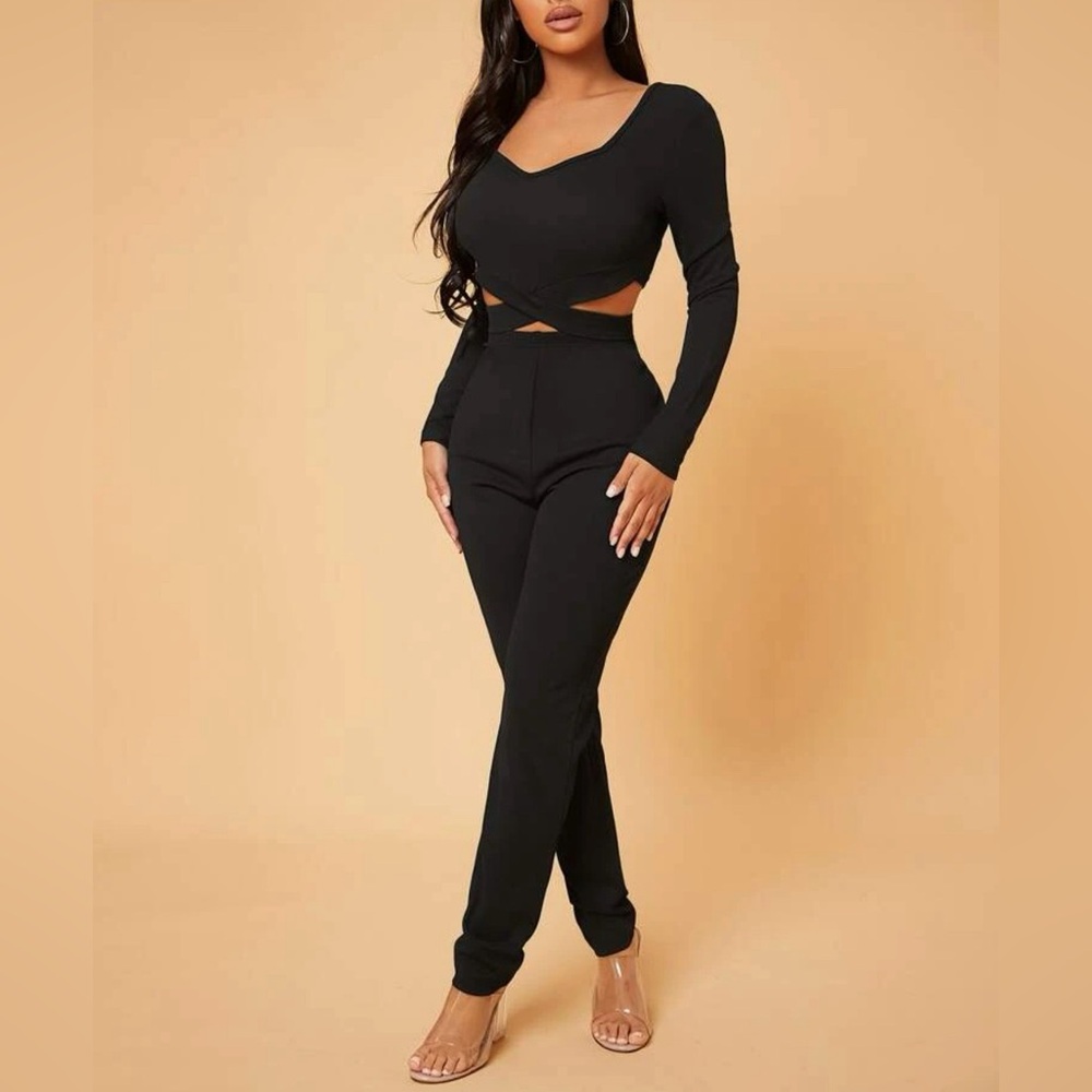 Crisscross Cut Out Pants & Top